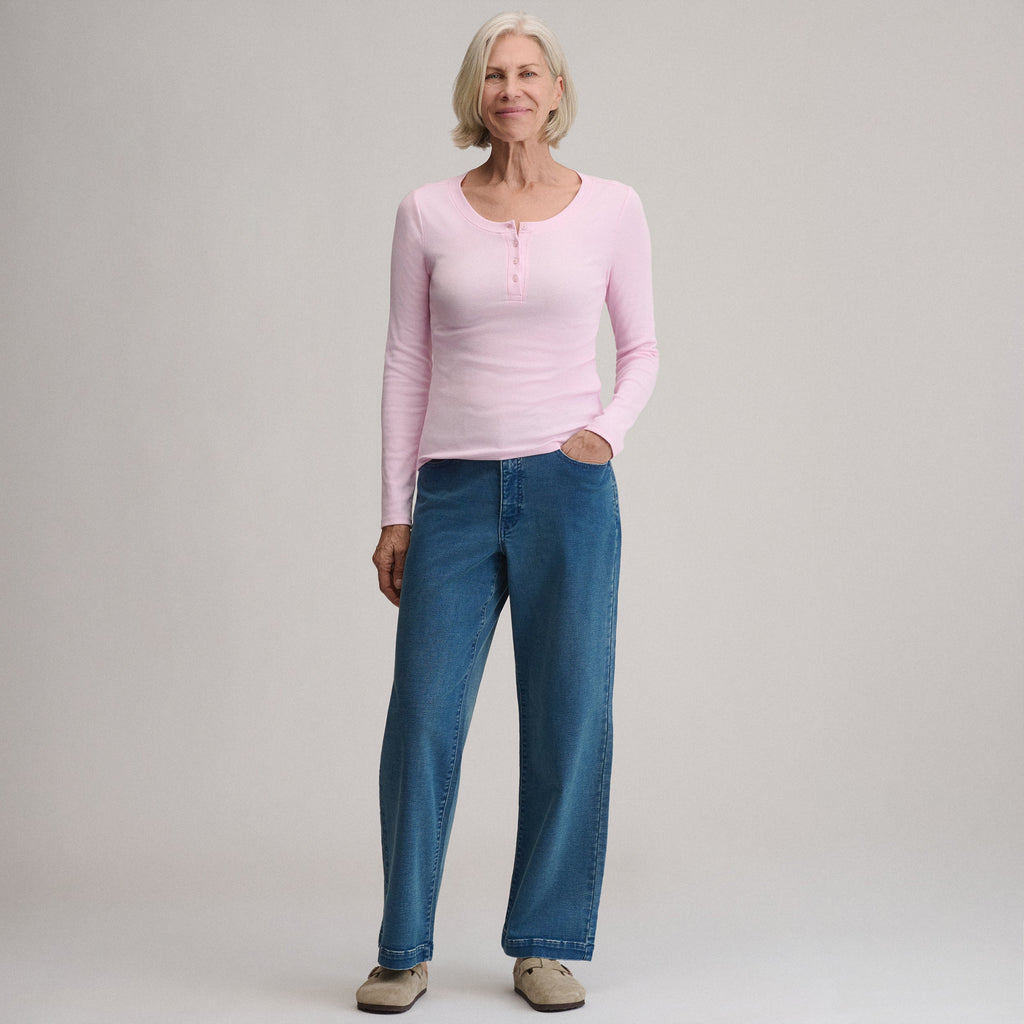 Women's Softline Rib Long-Sleeve Henley
