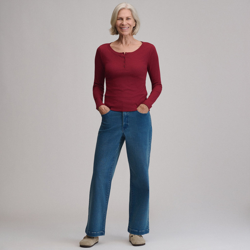 Women's Softline Rib Long-Sleeve Henley