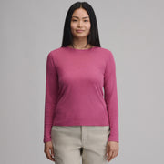Women's Everyday Long-Sleeve Crewneck T-Shirt - Dusty Rose