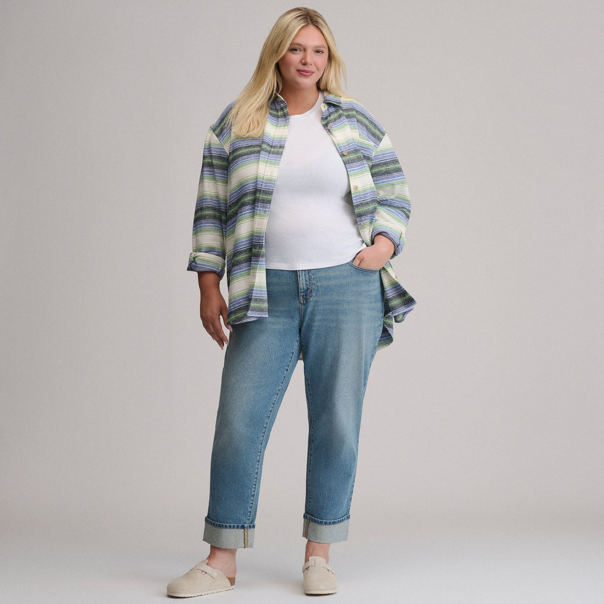 Women's Long-Sleeve Heritage Soft Boyfriend Flannel Shirt