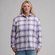 Women's Long-Sleeve Heritage Soft Boyfriend Flannel Shirt - Orchid