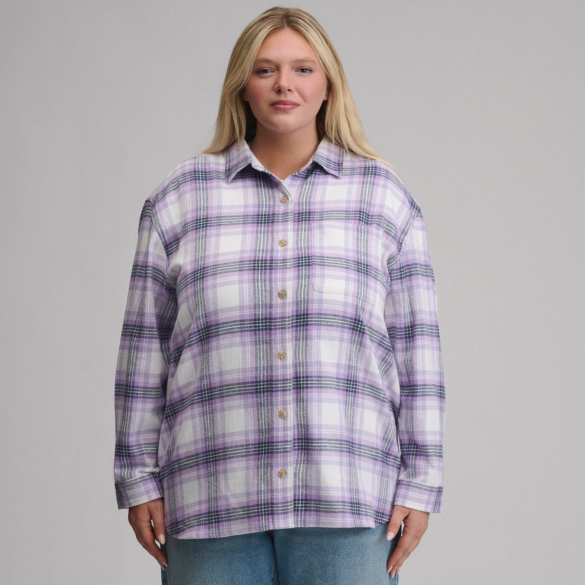 Women's Long-Sleeve Heritage Soft Boyfriend Flannel Shirt