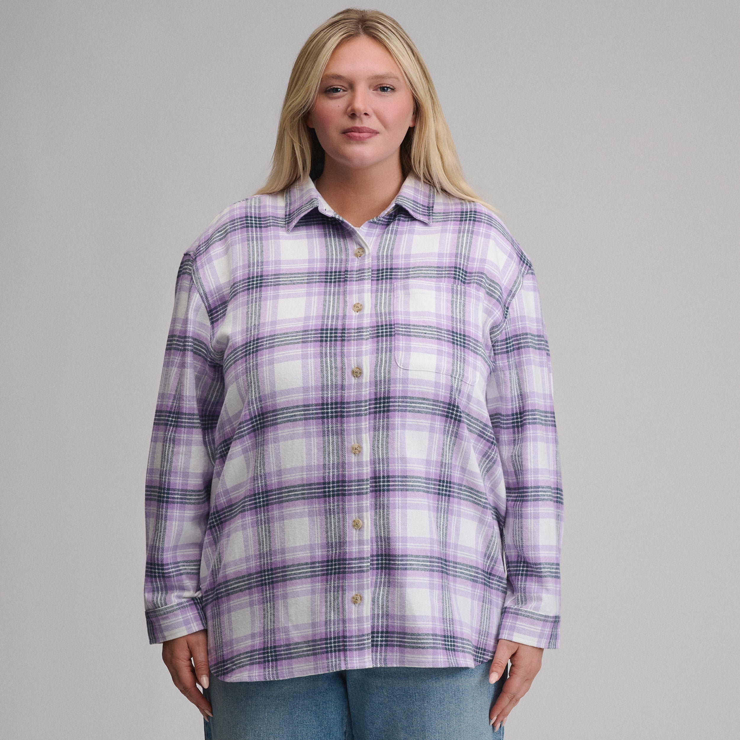Women's Long-Sleeve Heritage Soft Boyfriend Flannel Shirt