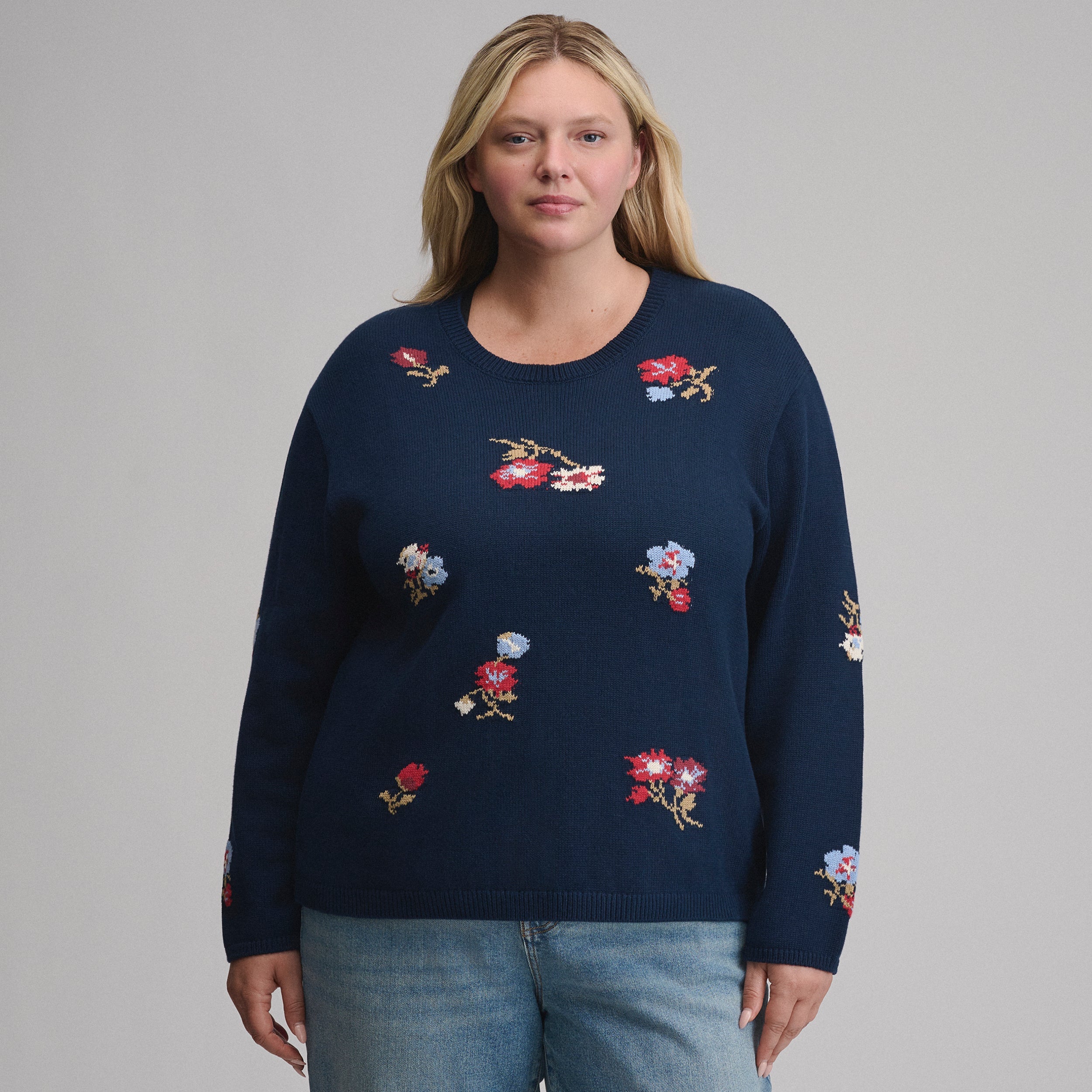 Women's Floral Crewneck Sweater