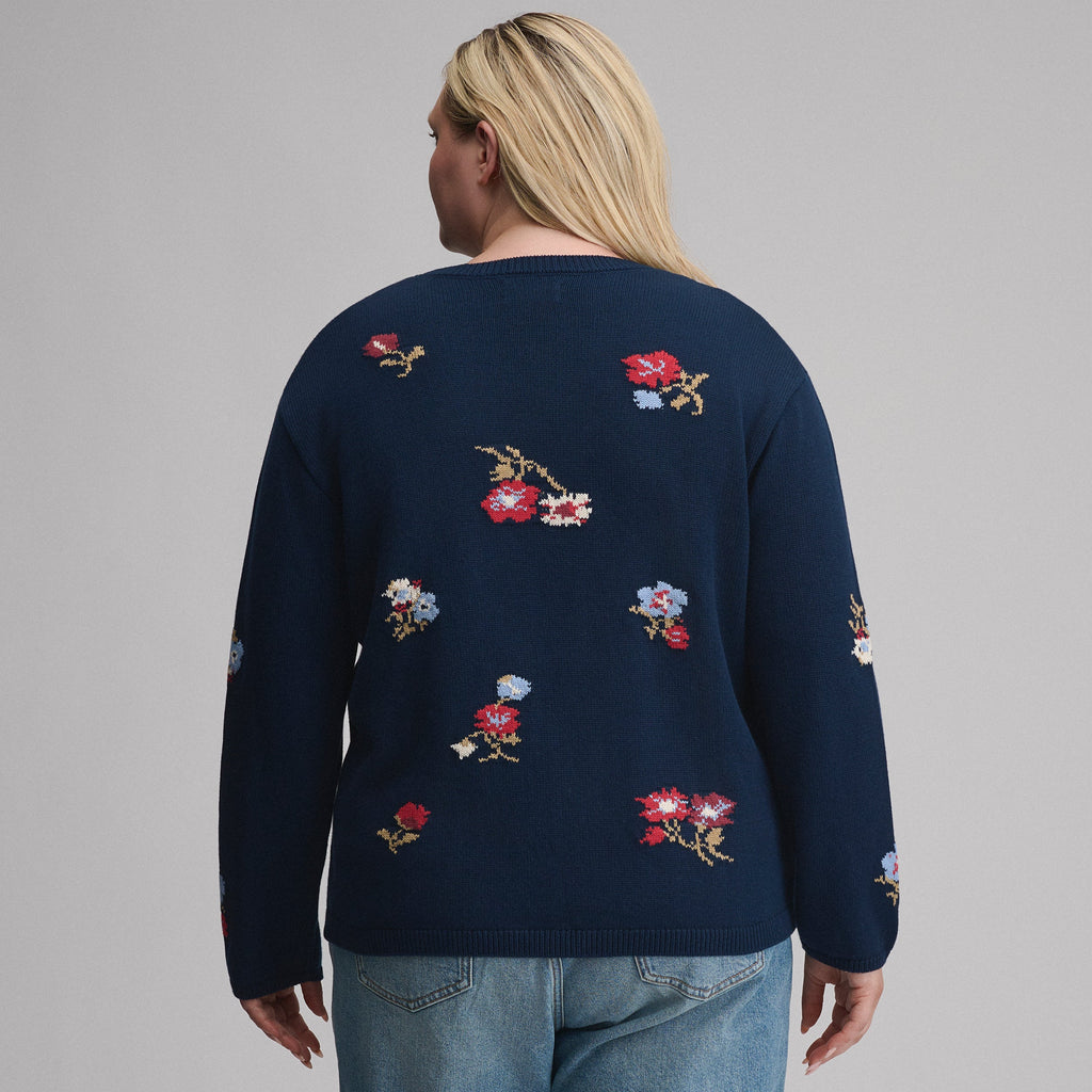 Women's Floral Crewneck Sweater