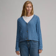 Women's Everloft Cable Cardigan Sweater - Dk Chambray