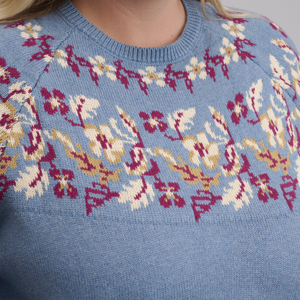 Women's Placed Intarsia Sweater