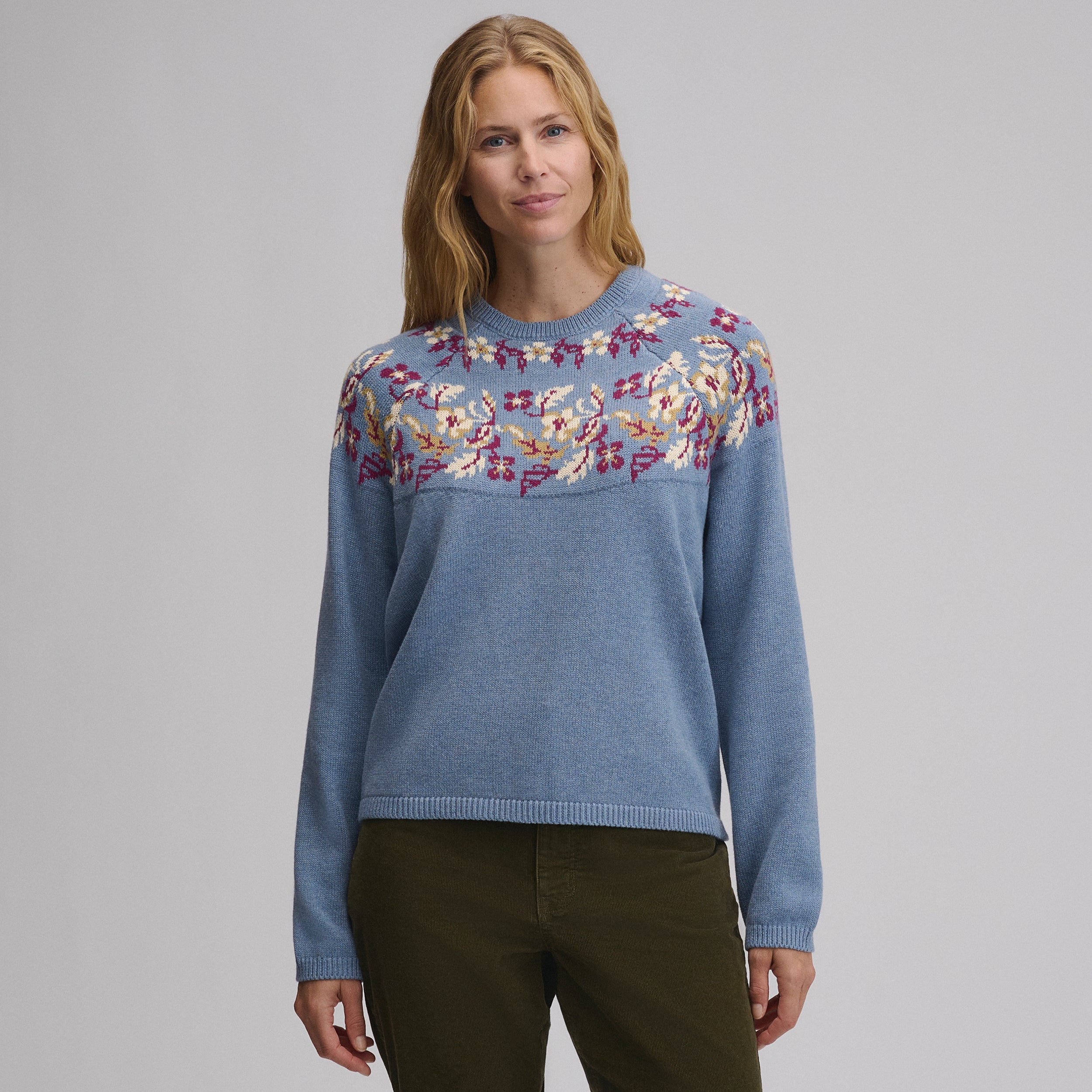 Women's Placed Intarsia Sweater
