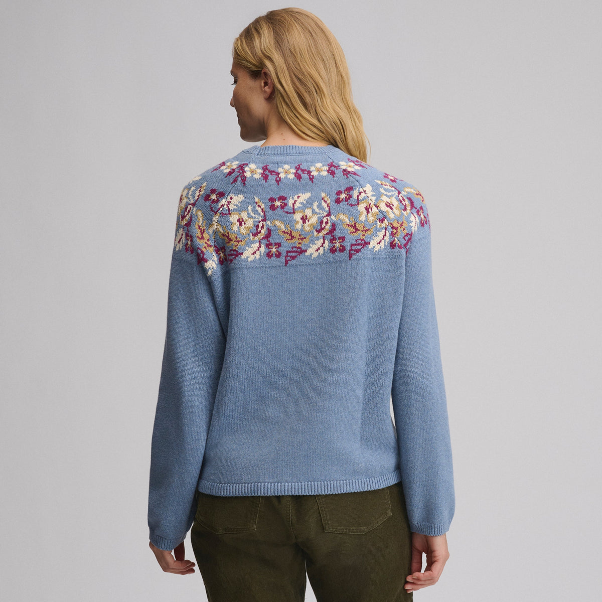Women's Placed Intarsia Sweater