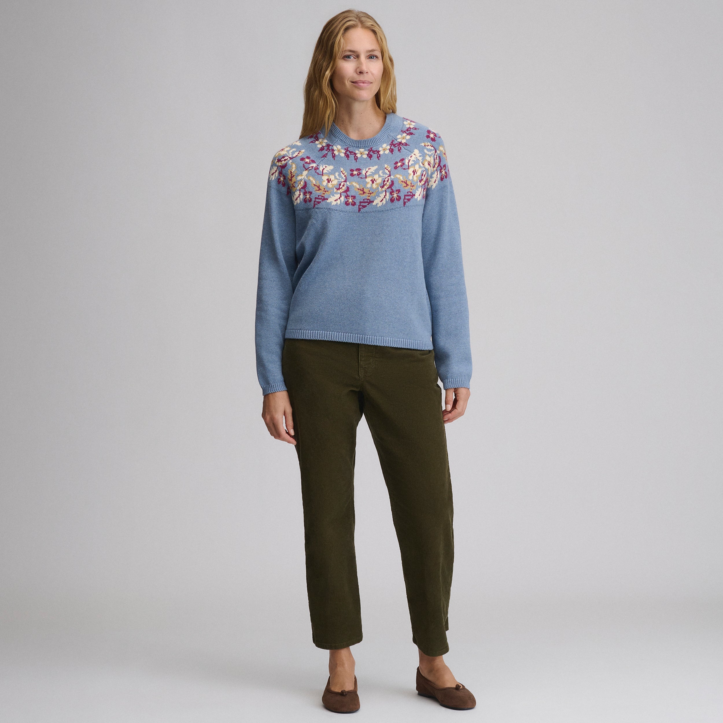 Women's Placed Intarsia Sweater