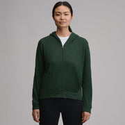 Women's Waverly Cotton Slub Full-Zip Sweatshirt - Dark Mint