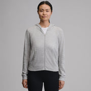Women's Waverly Cotton Slub Full-Zip Sweatshirt - Light Hthr Gray