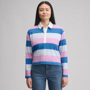 Women's Long-Sleeve Rugby Polo - Deep Wisteria