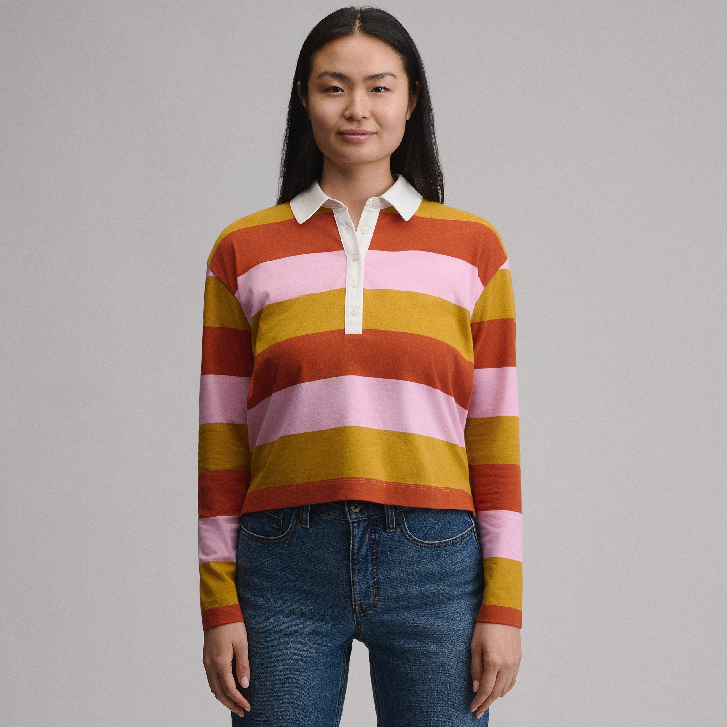 Women's Long-Sleeve Rugby Polo