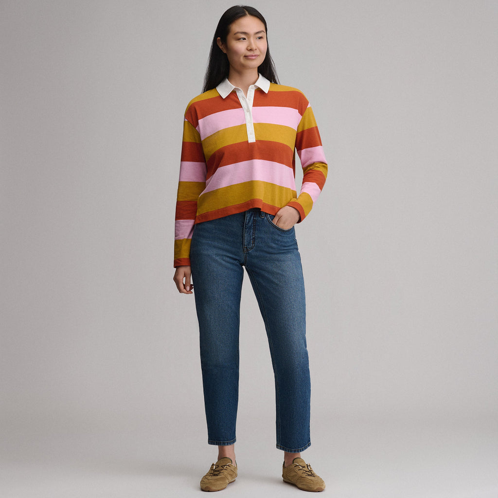 Women's Long-Sleeve Rugby Polo