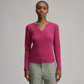 Women's Pointelle Notch-Neck Long-Sleeve Crew