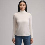 Women's Long-Sleeve Everyday Turtleneck - Ivory