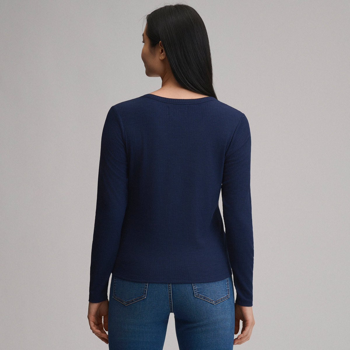 Women's Long-Sleeve Multi Button Henley