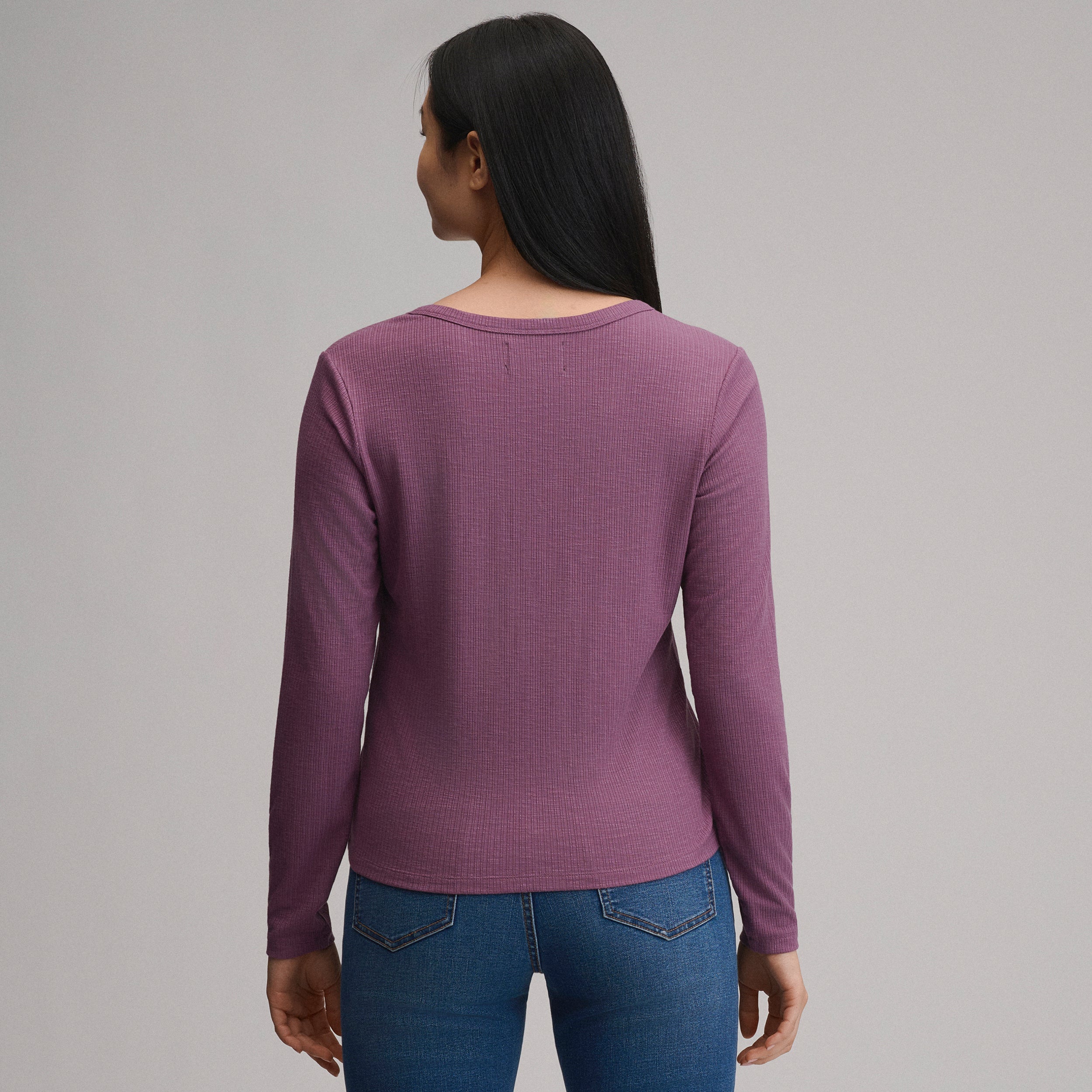 Women's Long-Sleeve Multi Button Henley