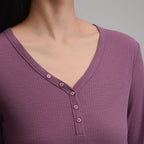 Women's Long-Sleeve Multi Button Henley