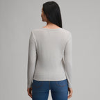 Women's Long-Sleeve Multi Button Henley