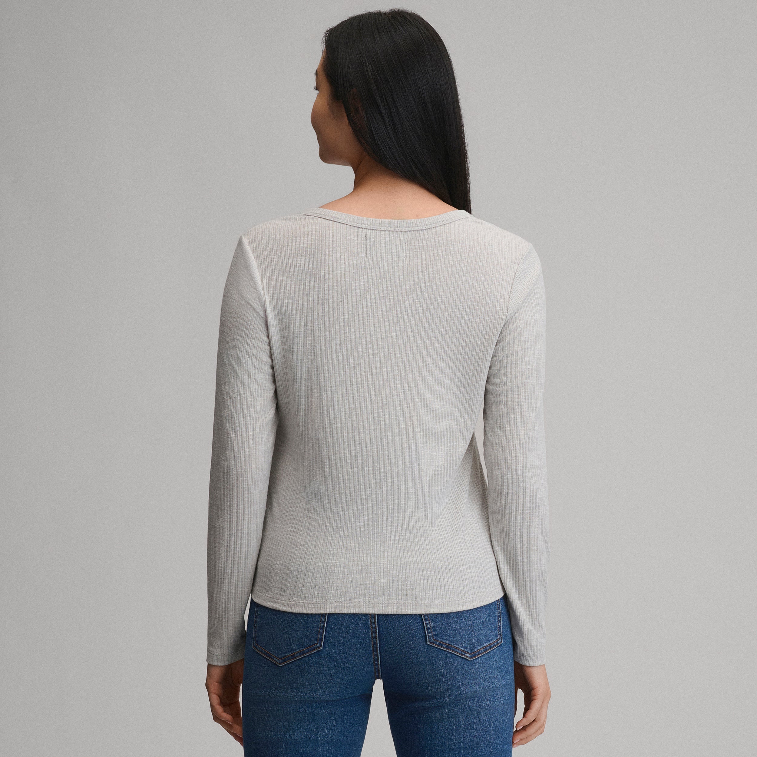 Women's Long-Sleeve Multi Button Henley