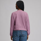 Women's Long-Sleeve Button Front Drawstring Hem Top