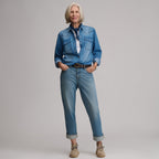 Women's Long-Sleeve Western Denim Shirt