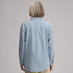 Women's Long-Sleeve Denim Boyfriend Overshirt