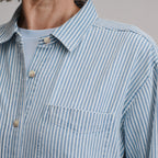 Women's Long-Sleeve Denim Boyfriend Overshirt