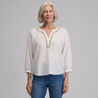Women's Long-Sleeve Split-Neck Popover