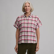 Women's W Field Flex Flannel Short-Sleeve Shirt - Light Pink