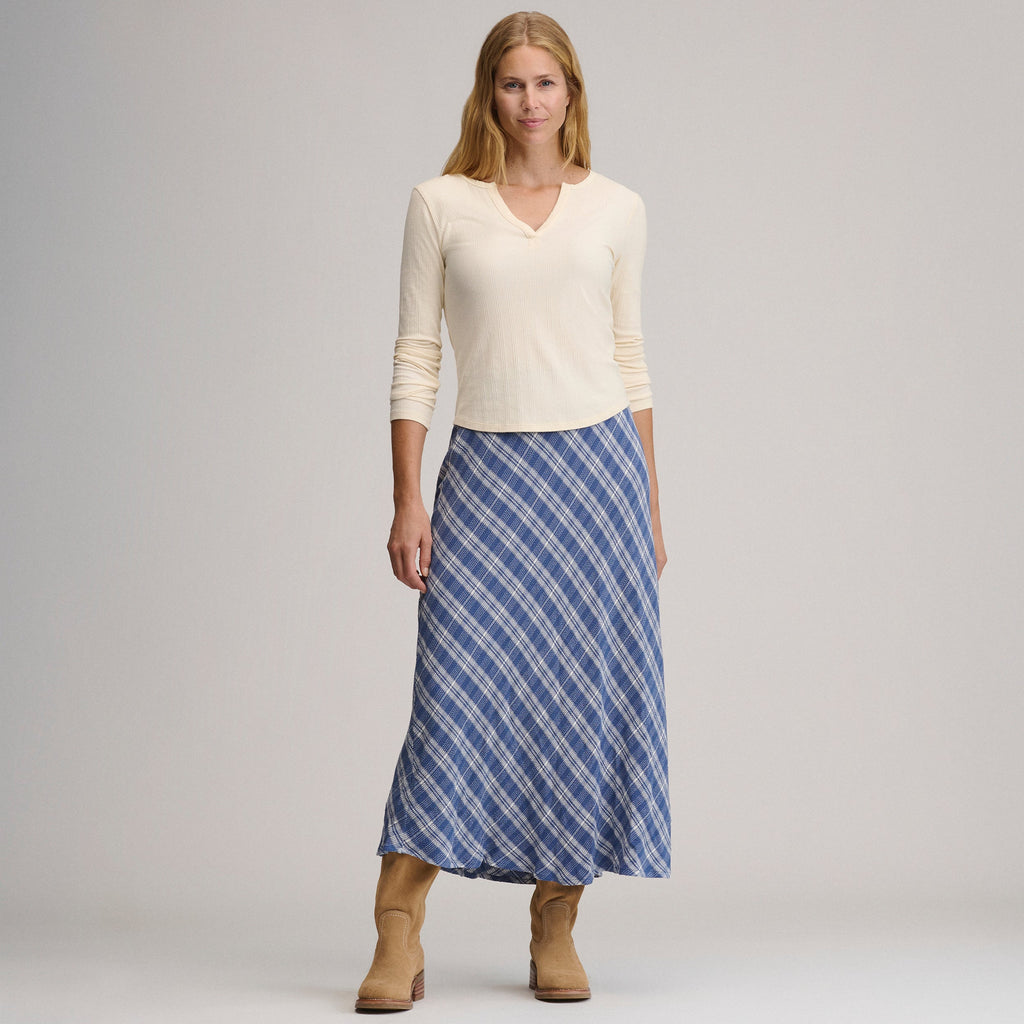 Women's Plaid Midi Skirt