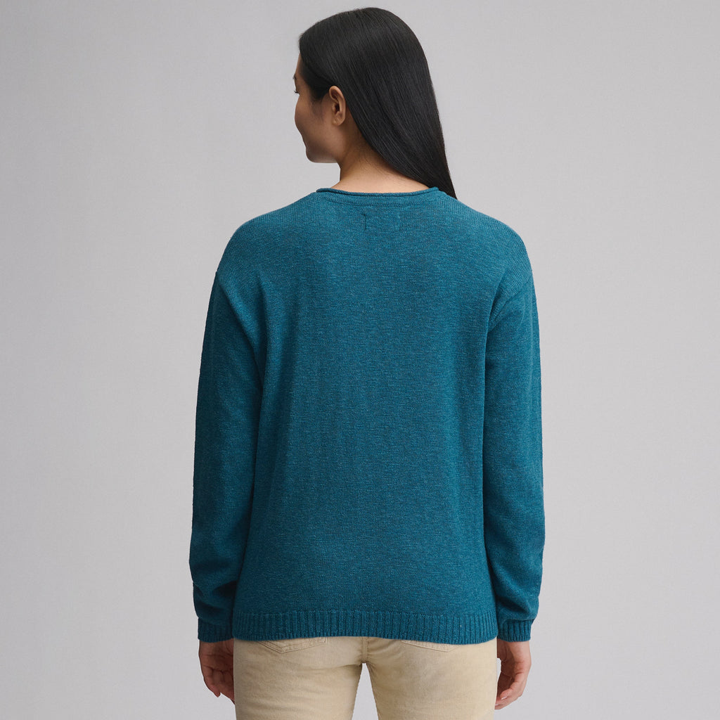 Women's Cotton Slub Crew Sweater