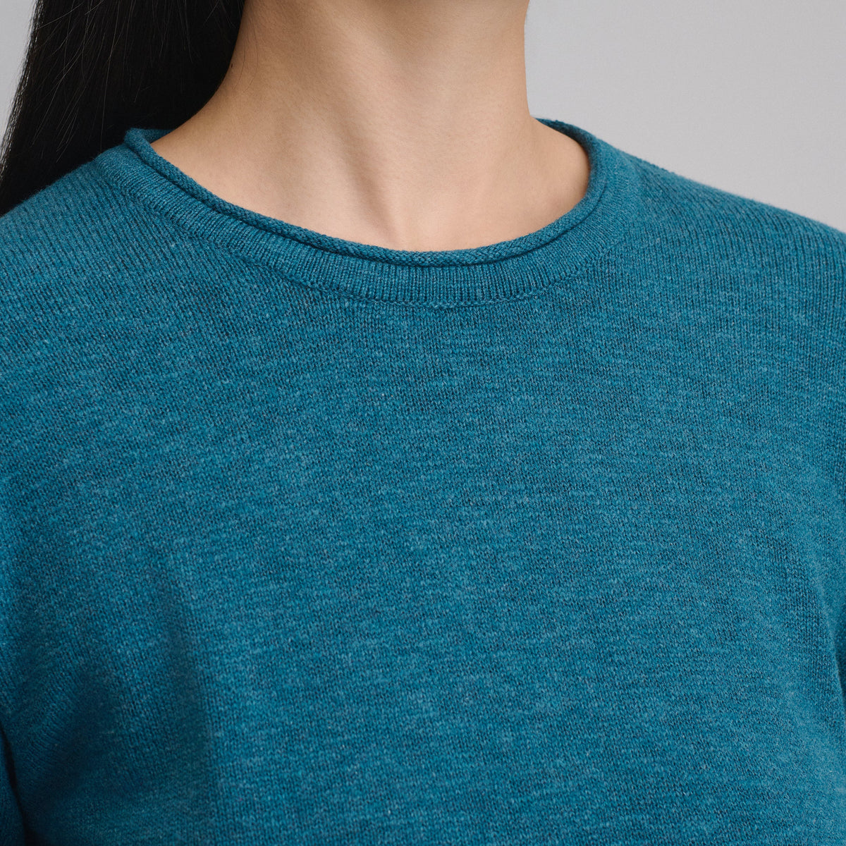 Women's Cotton Slub Crew Sweater