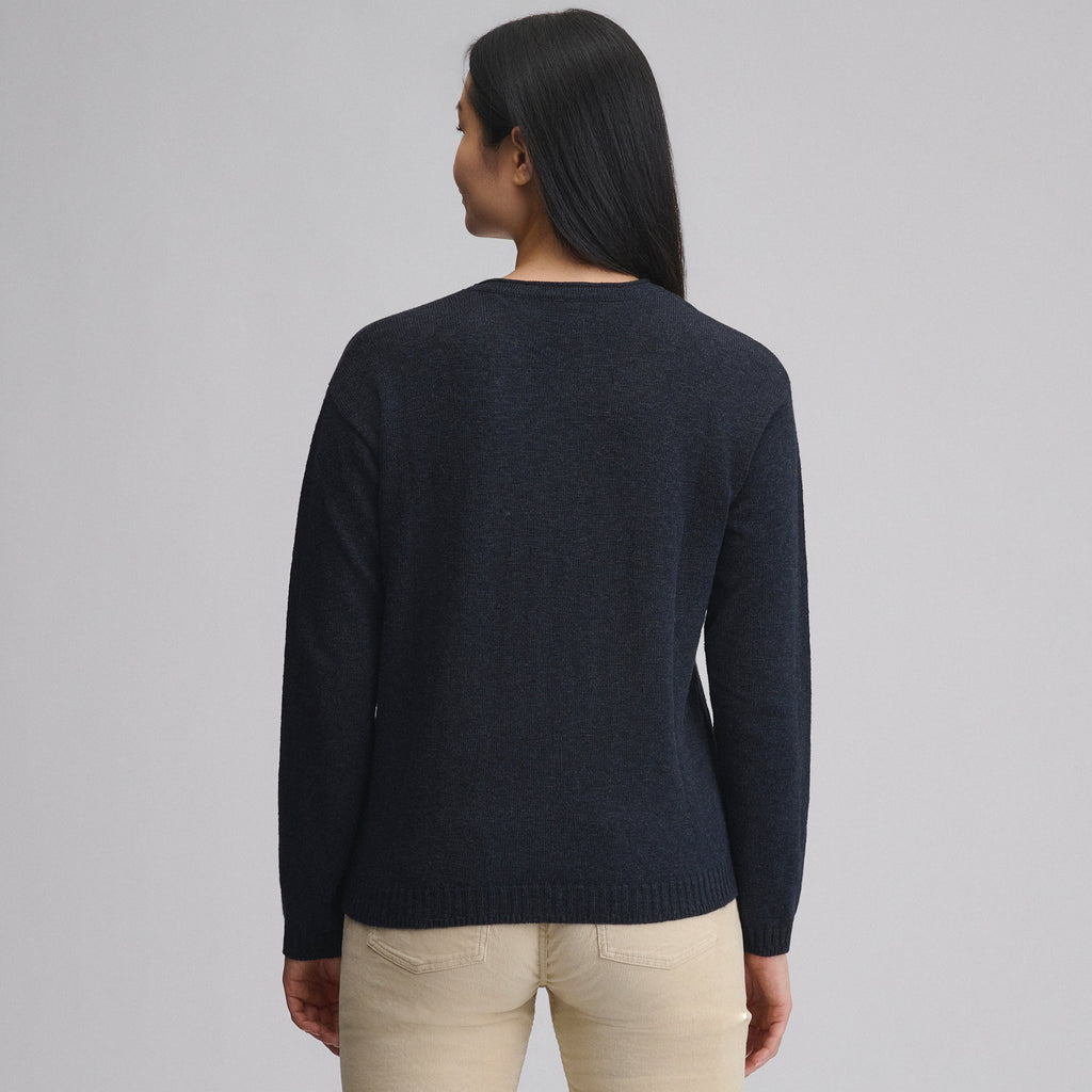 Women's Cotton Slub Crew Sweater