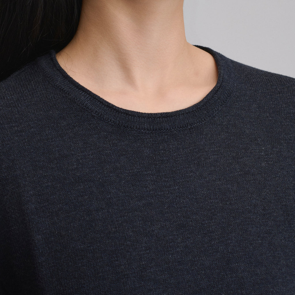 Women's Cotton Slub Crew Sweater