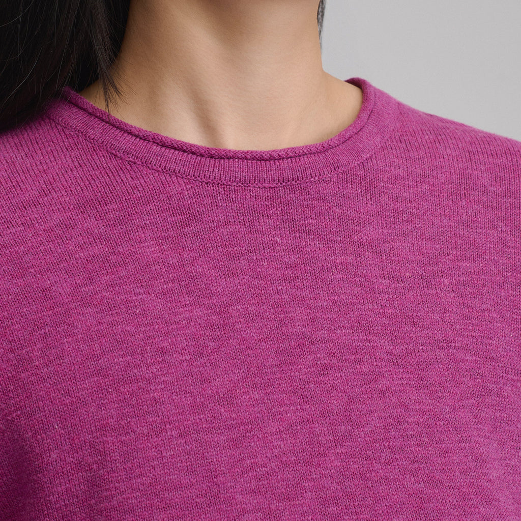 Women's Cotton Slub Crew Sweater
