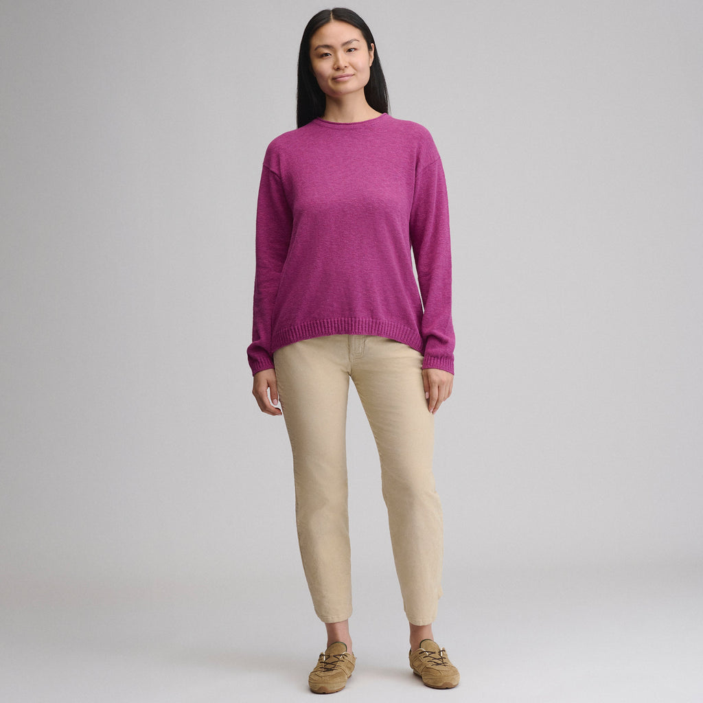 Women's Cotton Slub Crew Sweater