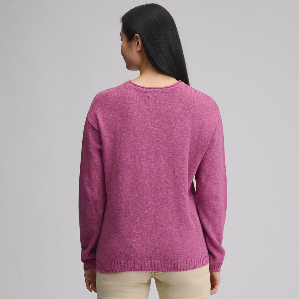 Women's Cotton Slub Crew Sweater