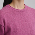 Women's Cotton Slub Crew Sweater