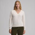 Women's Everyday V-Neck Sweater - Tipped Collar
