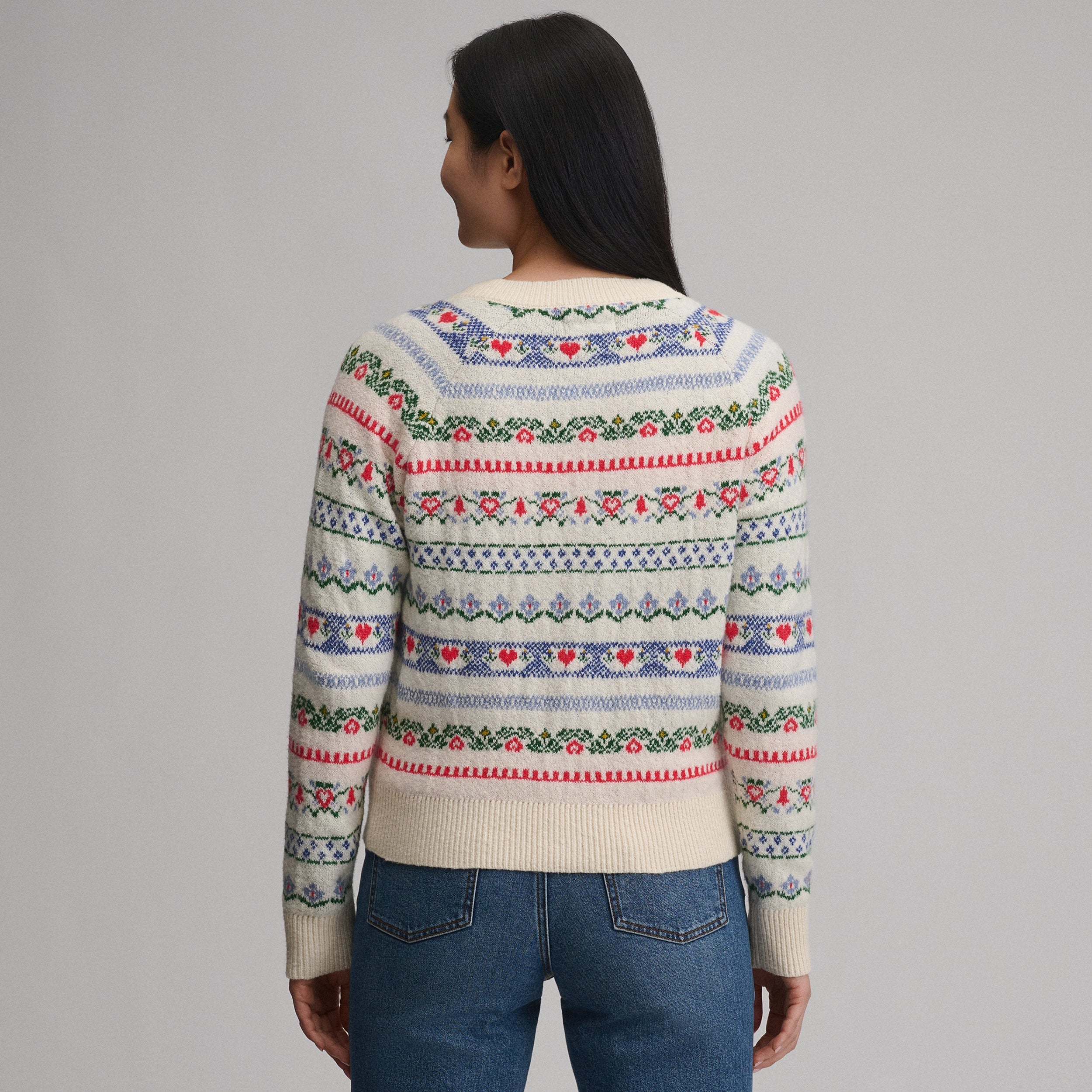 Women's Signature Cardigan Sweater - Novelty Stripe