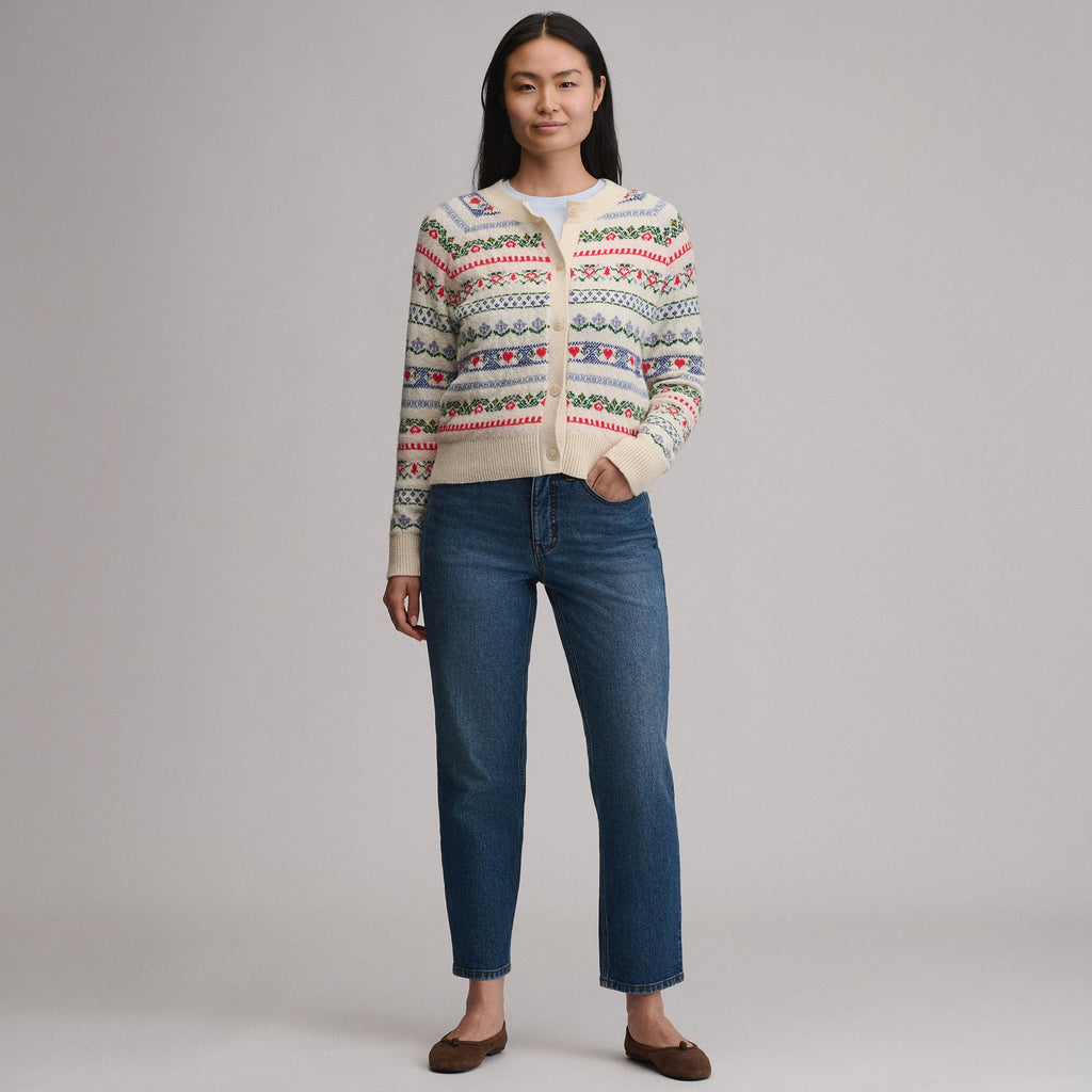 Women's Signature Cardigan Sweater - Novelty Stripe