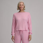 Women's Long-Sleeve Cozy Rib Crew - Blush