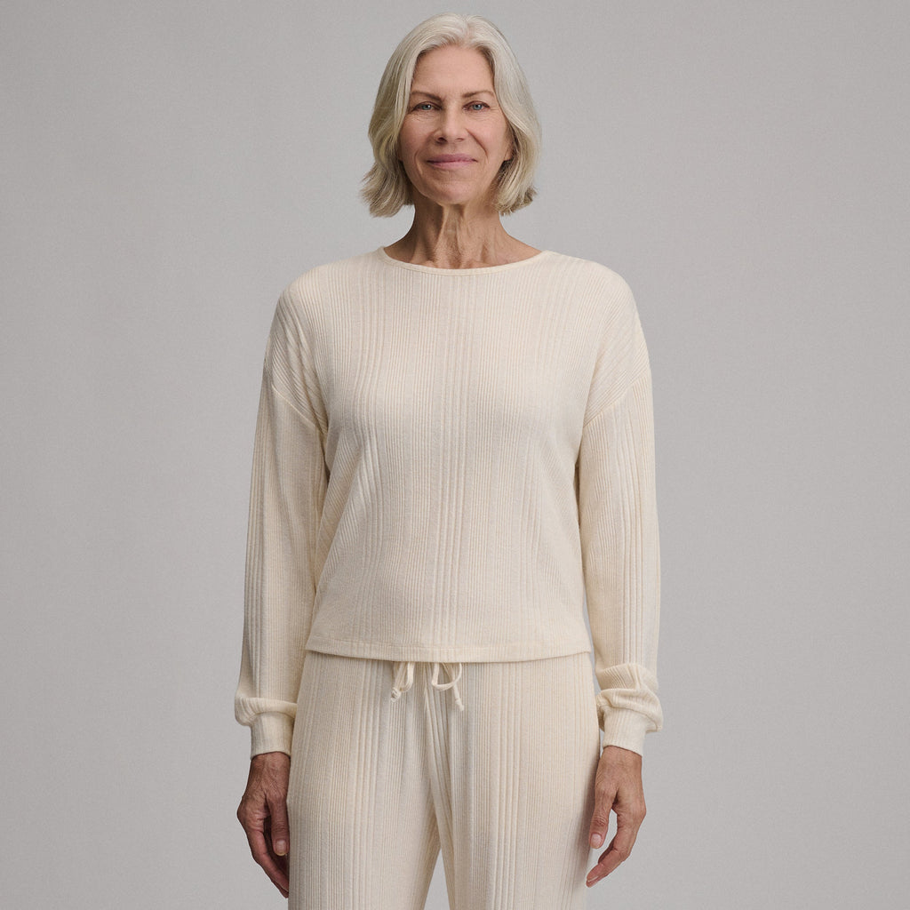 Women's Long-Sleeve Cozy Rib Crew