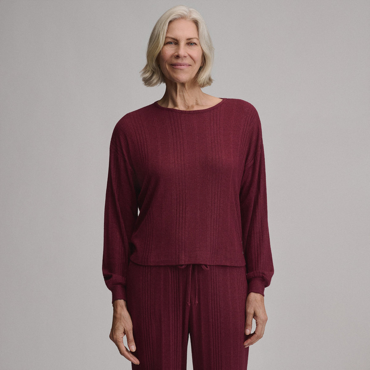 Women's Long-Sleeve Cozy Rib Crew