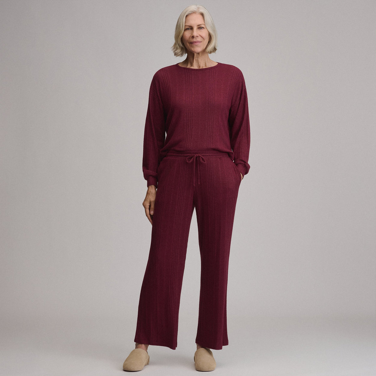 Women's Long-Sleeve Cozy Rib Crew