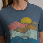 Women's Short-Sleeve Relaxed Boyfriend Graphic T-Shirt - Landscape