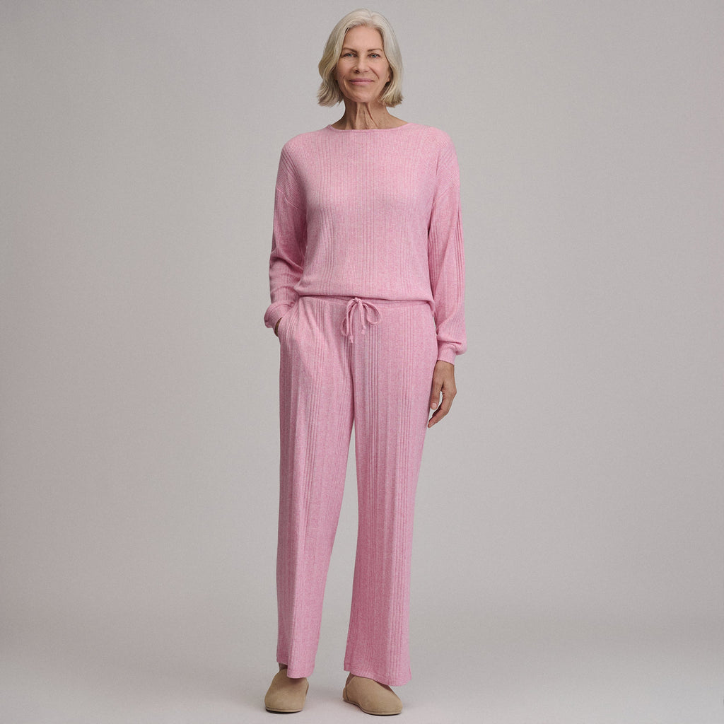 Women's Cozy Rib Wide-Leg Pants